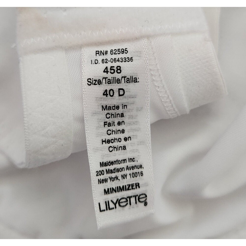 Lilyette Minimizer Bra 40DD White Style 0428 Signature Shaping Underwire NWT - Picture 7 of 10